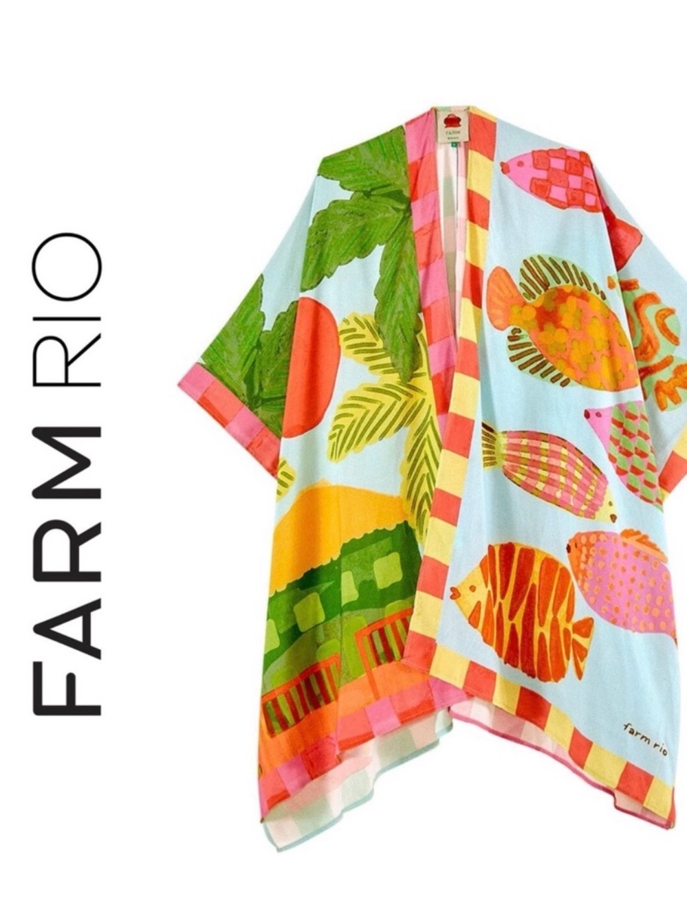 FARM Rio Mixed-Scarves Beach Cover-Up